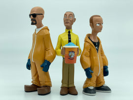 Classic Cartoon Style Breaking Bad Action Figure Cooking Clothes Walter Jesse and Gustavo Resin Model Miniature Figurines Desktop Decoration