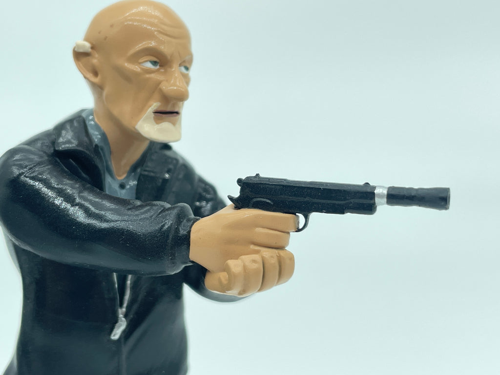 Cartoon Style Breaking Bad Action Figure Mike Ehrmantraut and Hector Salamanca Resin Model Movie Character Miniature Figurine Decoration