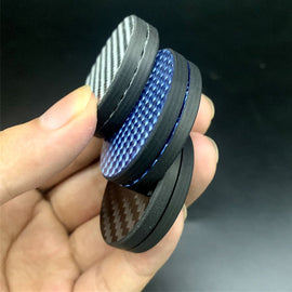 Carbon Fiber Coin Clicker Fidget Coin Adult EDC Fidget Toys Autism ADHD Hand Spinner Anxiety Stress Relief Toys Office Desk Toys
