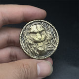 Vintage Brass Tiger Pattern Magnetic Haptic Coins EDC Fidget Toys Anti-stress Toys Autism ADHD Hand Spinner Stress Relief