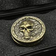 Load image into Gallery viewer, Gothic Skull Vintage Brass Haptic Coins EDC Fidget Toys ADHD Hand Spinner Anxiety and Stress Relief for Adult Cool Stuff