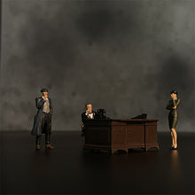 Load image into Gallery viewer, 1/64 Scale Model Godfather Vito Corleone and Tommy Shelby Figures Diecast Alloy Car Scene Doll Dioramas Miniature Collection
