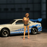 1/64 Scale Resin Model Sexy Bikini Female Model Figures Diecast Alloy Car Dioramas Scene Accessories Miniature Collection