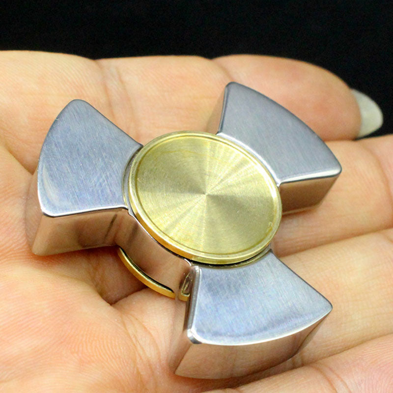Radiation Three Leaf Fidget Spinner EDC Adult Metal Fidget Toys ADHD Hand Spinner Anxiety Stress Relief Office Desk Toys