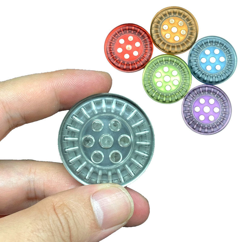 Transparent PC Fidget Coin Haptic Coins Adult EDC Fidget Toy ADHD Hand Spinner Autism Sensory Toys Anxiety Stress Relief Toys