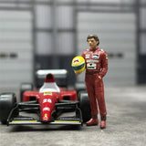 1/64 Scale Ayrton Senna Figures and F1 Racing Car Model Dioramas Diecast Alloy Car Scene Accessories Miniature Collection