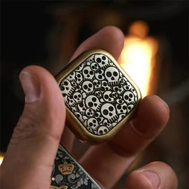 Skull Square Blocks Magnetic Fidget Slider EDC Adult Metal Fidget Toys Autism ADHD Tool Anti-anxiety Office Stress Relief Toys