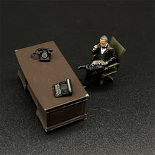 Load image into Gallery viewer, 1/64 Scale Resin Model Godfather Vito Corleone Figures Office Desk Scene Dioramas Diecast Alloy Car Doll Miniature Collection