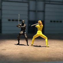 Load image into Gallery viewer, 1/64 Scale Resin Model Kill Bill Ninja 2 Figures Katana Battle Scene Diecast Alloy Car Dioramas Miniature Collection
