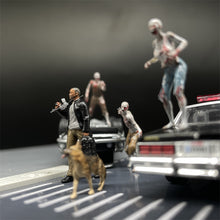 Load image into Gallery viewer, 1/64 Scale Figures I Am Legend Will Smith and Dog Zombies Scene Model Cast Alloy Car Static State Miniature Dioramas