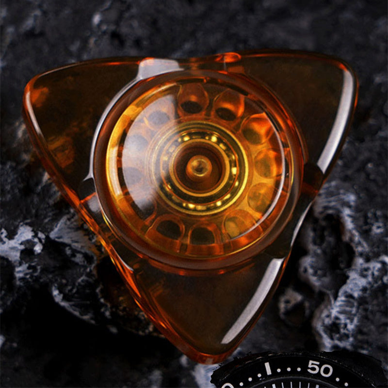 Amber Transparent PEI Fidget Spinner EDC Adult Hand Spinner Fidget Toys ADHD Tool Stress Relief Toys Novelty Spinning Top