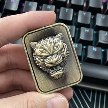 Load image into Gallery viewer, Tiger Head Embossed Poker Fidget Slider Adult EDC Metal Fidget Toys Autism ADHD Tool Anxiety Stress Relief Toys Office Desk Toys