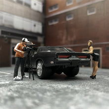 Load image into Gallery viewer, 1/64 Scale Figures Trendy Photographer and Fashion Sexy Lady Cast Alloy Car Static State Character Model Miniature Dioramas