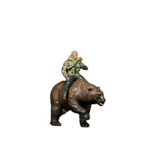 Load image into Gallery viewer, 1/64 Scale Figures Putin Rides Bear Dioramas Cast Alloy Car Static State Character DIY Scene Model Creative Miniature Collection