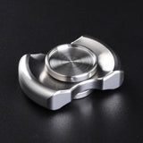 Mini Double Leaf Hand Spinner Stainless Steel Metal EDC Fidget Spinner Finger Stress Tri-Spinner Autism ADHD Anxiety Stress Toy