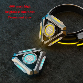 New Anti Stress ADHD Triangle Metal Hand Spinner Mute Bearing Adult EDC Fidget Spinner Luminous Decompression Toy Funny Gift