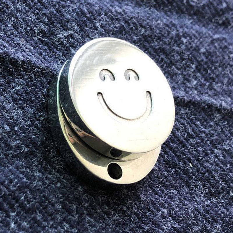 Smiley Face Pattern Nonmagnetic Haptic Coins EDC Adult Metal Fidget Toys Autism Sensory Toys ADHD Hand Spinner Stress Relief