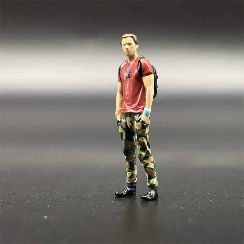 1/64 Scale Casual Clothes Peter Figures Movie Character Model Dioramas Diecast Alloy Car Scene Accessories Miniature Collection