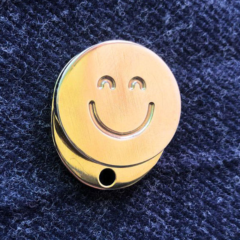 Smiley Face Pattern Nonmagnetic Haptic Coins EDC Adult Metal Fidget Toys Autism Sensory Toys ADHD Hand Spinner Stress Relief