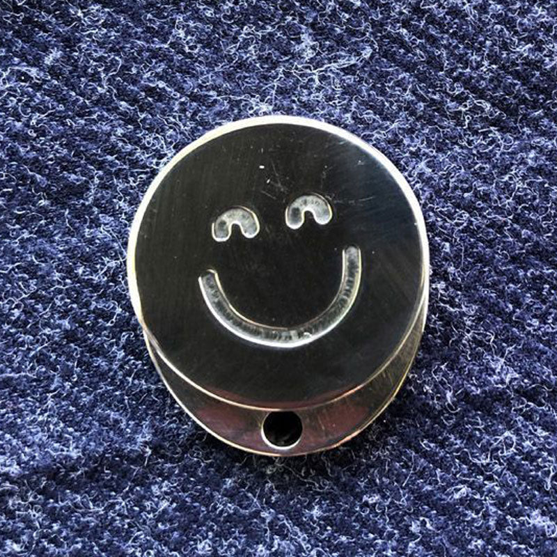 Smiley Face Pattern Nonmagnetic Haptic Coins EDC Adult Metal Fidget Toys Autism Sensory Toys ADHD Hand Spinner Stress Relief